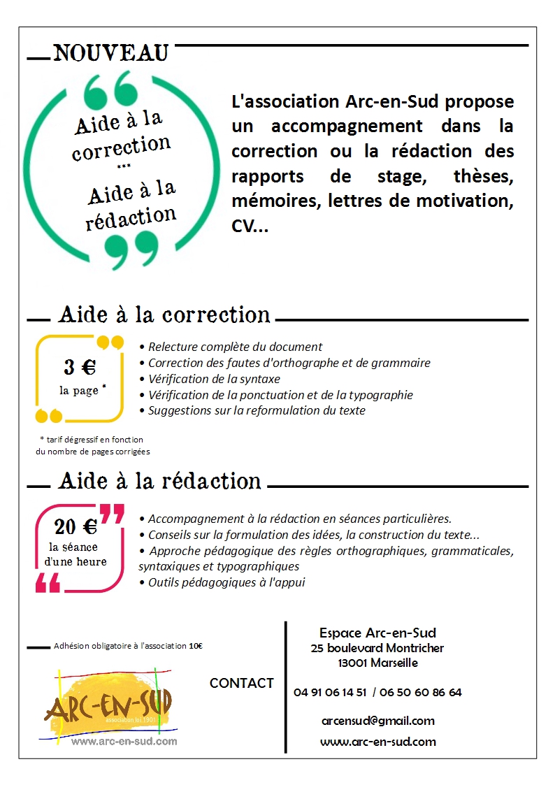 Affiche aide a la correction redaction