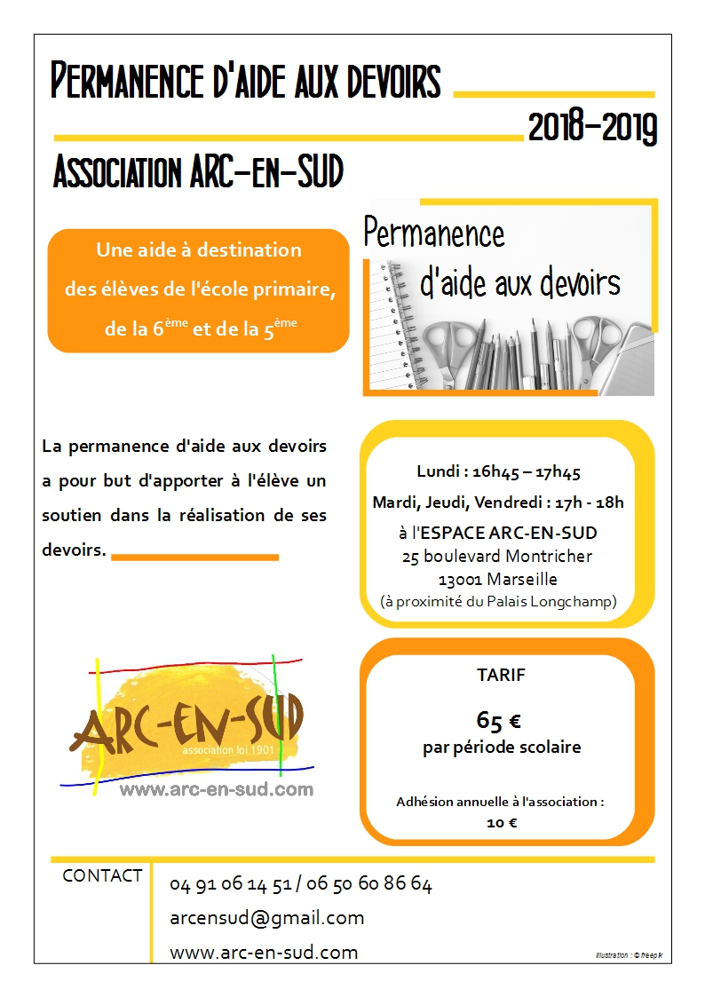 Affiche permanence Aide aux devoirs 2018-2019