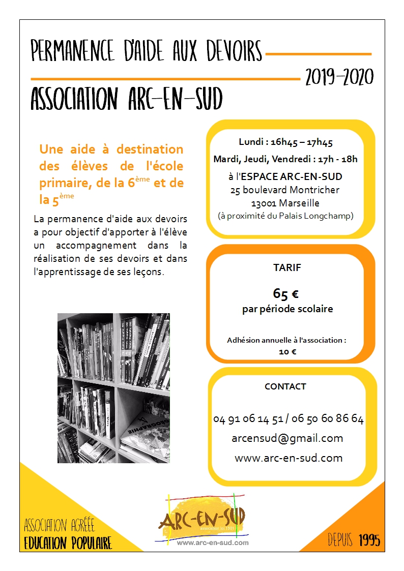 Affiche aide aux devoirs 2019-2020