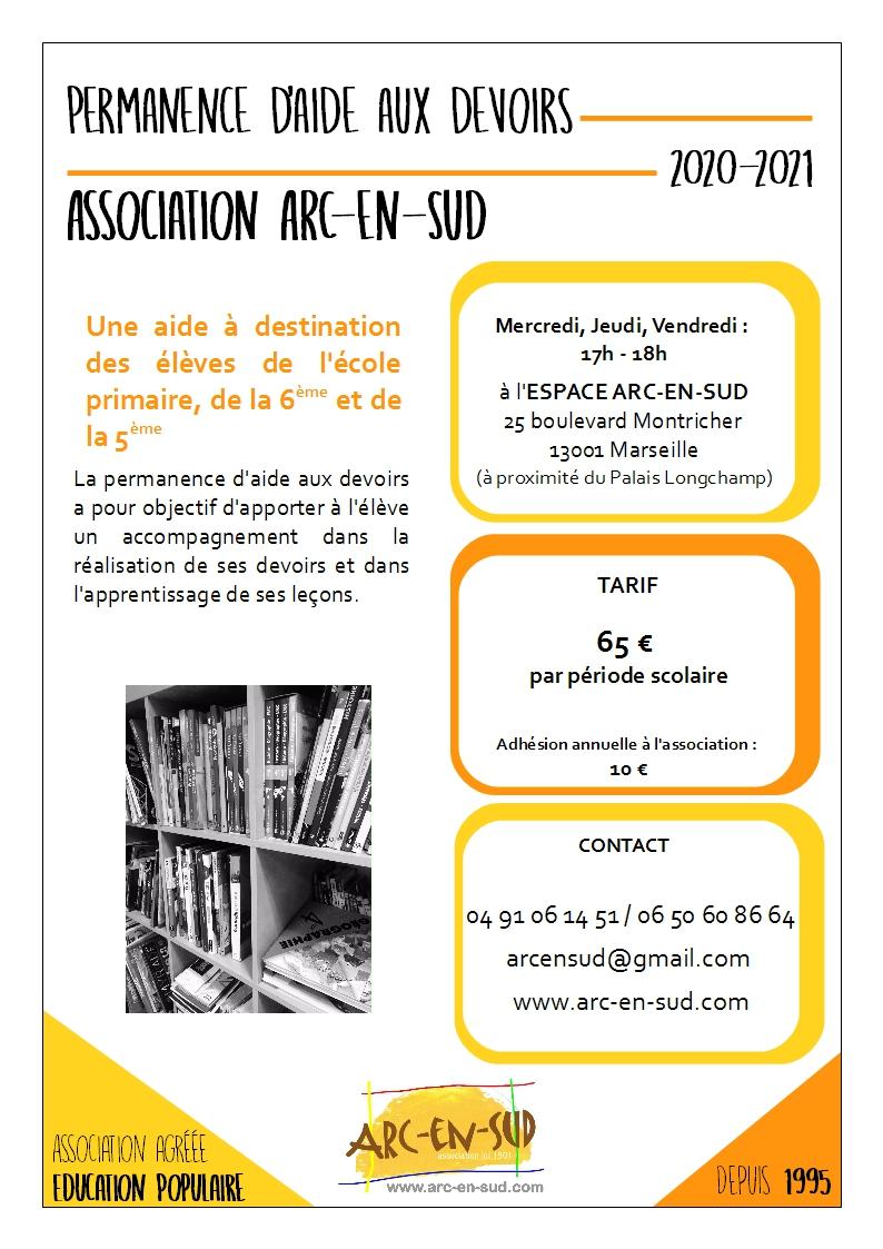 Affiche aide aux devoirs 20 22