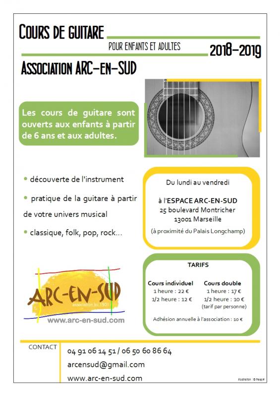 Affiche cours de guitare 18 19