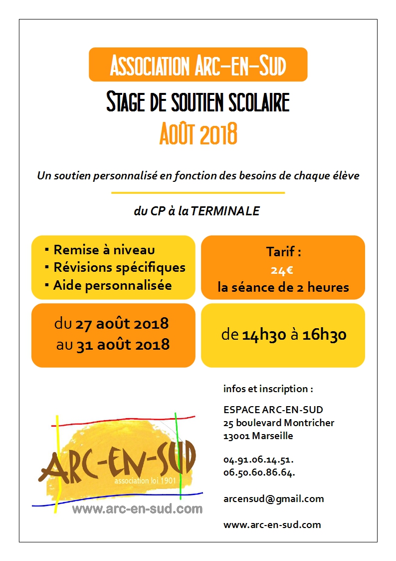 Affiche stage aout 2018