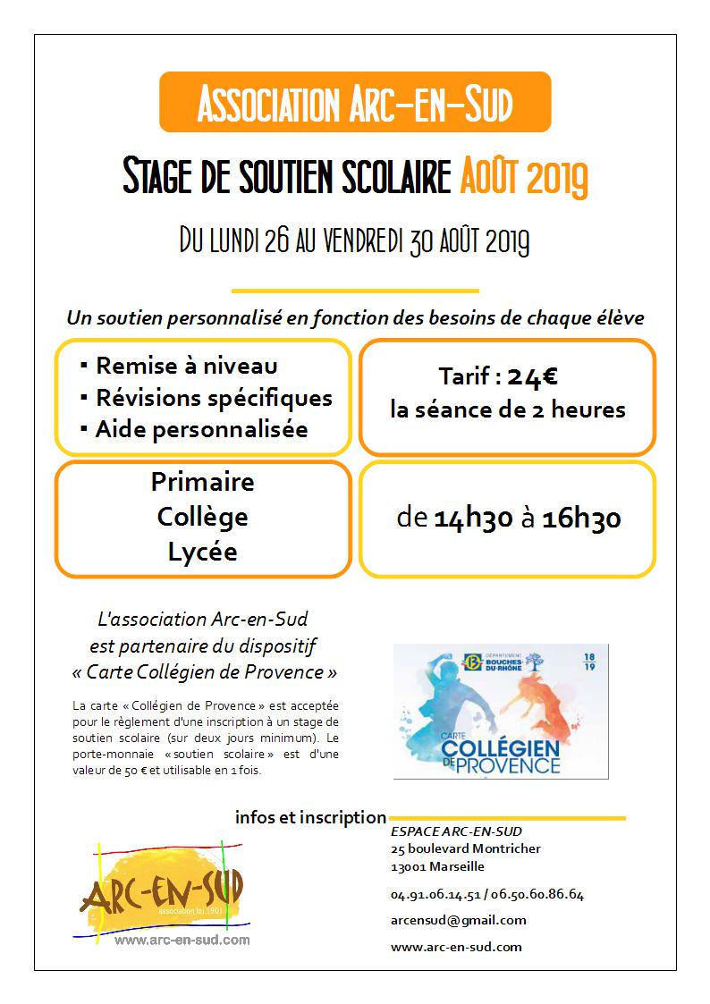 Affiche stage aout 2019
