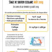 Affiche stage aout 2019
