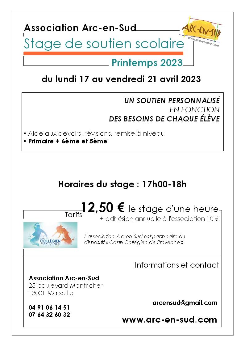 Affiche stage avril aid 2023 4