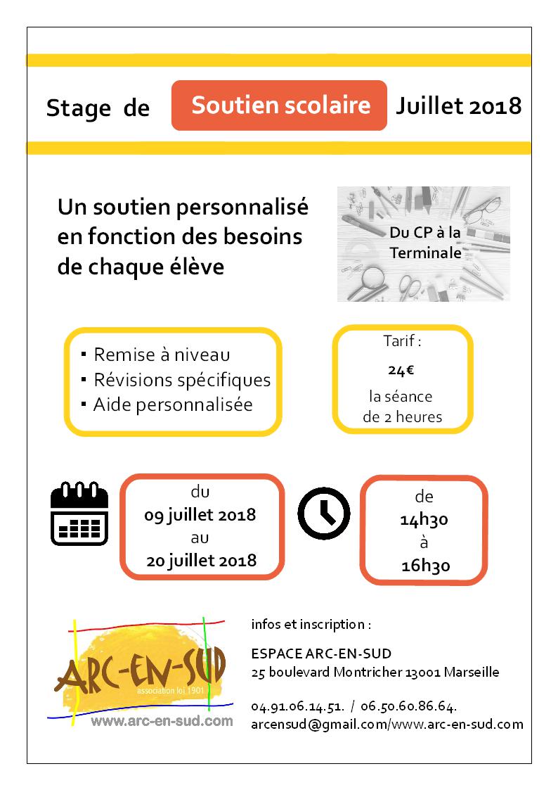Affiche stage juillet 2018