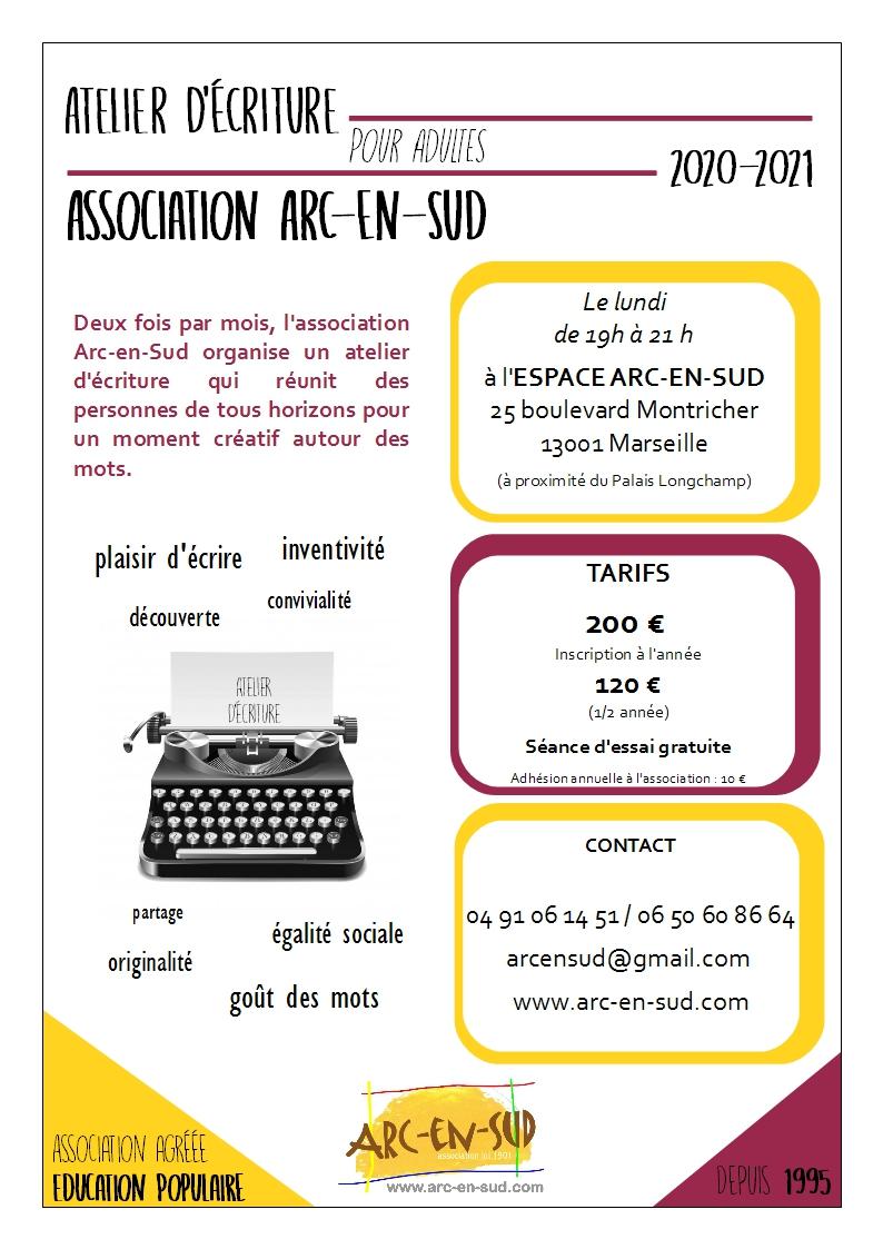 Atelier d ecriture affiche