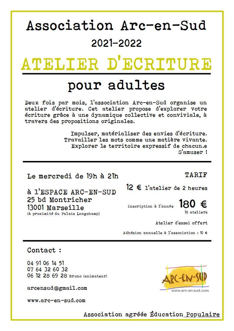 Brochure atelier d ecriture 2022